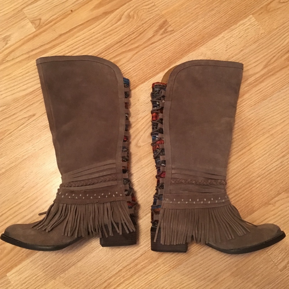 Naughty Monkey Zarape Boots - Taupe